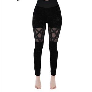Hellion crushed velvet leggings